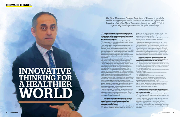 Interview: Leading surgeon and health care reformer Lord Darzi